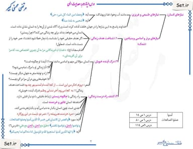 تصویر محصول خلاصه نکات دین و زندگی جزوه آموزشی دوره استاد محسنی کبیر دین و زندگی یازدهم یازدهم رشته ریاضی و تجربی