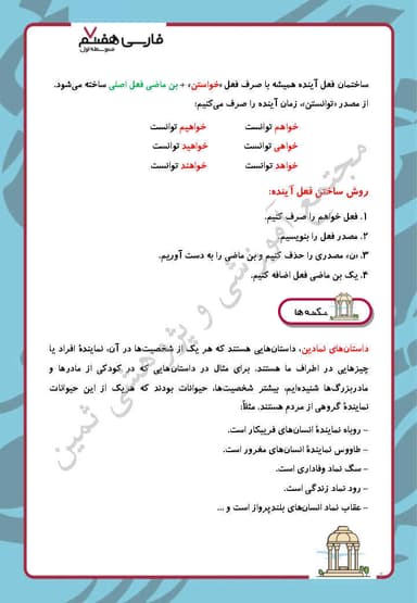 مشاهده جزئیات محصول خلاصه نکات فارسی هفتم درس 16 (آدم آهنی و شاپرک) / متوسطه اول 1404 تصویر محصول خلاصه نکات فارسی هفتم درس 16 (آدم آهنی و شاپرک) / متوسطه اول 1404
