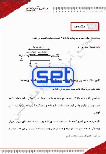 فصل سوم،درس سوم: معیارهای پراکندگی